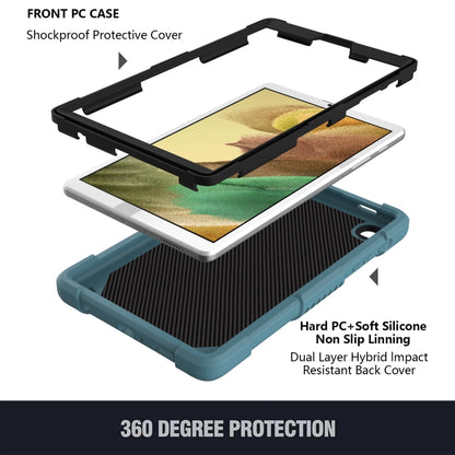 Pure Color PC + Silicone Anti-drop Protective Case with Butterfly Shape Holder & Pen Slot For Samsung Galaxy Tab A7 Lite 8.7 SM-T220 / SM-T225(Dark Green) - Tab A7 Lite T220 / T225 by buy2fix | Online Shopping UK | buy2fix