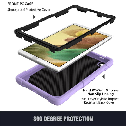 Pure Color PC + Silicone Anti-drop Protective Case with Butterfly Shape Holder & Pen Slot For Samsung Galaxy Tab A7 Lite 8.7 SM-T220 / SM-T225(Light Purple) - Tab A7 Lite T220 / T225 by buy2fix | Online Shopping UK | buy2fix