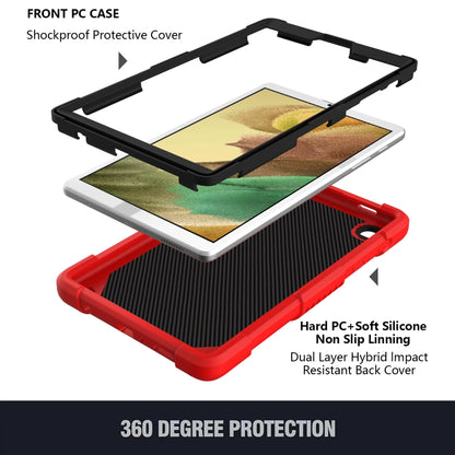 Pure Color PC + Silicone Anti-drop Protective Case with Butterfly Shape Holder & Pen Slot For Samsung Galaxy Tab A7 Lite 8.7 SM-T220 / SM-T225(Red) - Tab A7 Lite T220 / T225 by buy2fix | Online Shopping UK | buy2fix