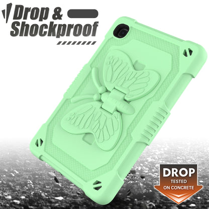 Pure Color PC + Silicone Anti-drop Protective Case with Butterfly Shape Holder & Pen Slot For Samsung Galaxy Tab A7 Lite 8.7 SM-T220 / SM-T225(Fresh Green) - Tab A7 Lite T220 / T225 by buy2fix | Online Shopping UK | buy2fix