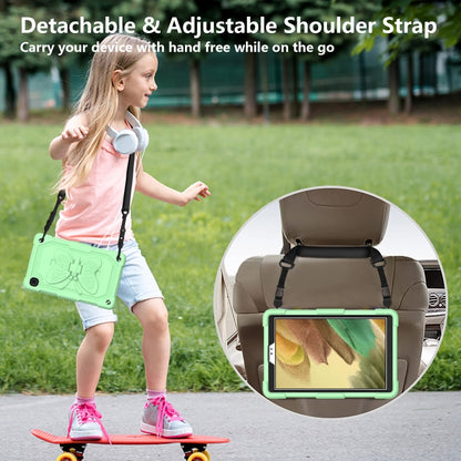 Pure Color PC + Silicone Anti-drop Protective Case with Butterfly Shape Holder & Pen Slot For Samsung Galaxy Tab A7 Lite 8.7 SM-T220 / SM-T225(Fresh Green) - Tab A7 Lite T220 / T225 by buy2fix | Online Shopping UK | buy2fix