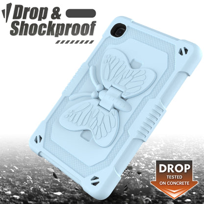 Pure Color PC + Silicone Anti-drop Protective Case with Butterfly Shape Holder & Pen Slot For Samsung Galaxy Tab A7 Lite 8.7 SM-T220 / SM-T225(Ice Crystal Blue) - Tab A7 Lite T220 / T225 by buy2fix | Online Shopping UK | buy2fix