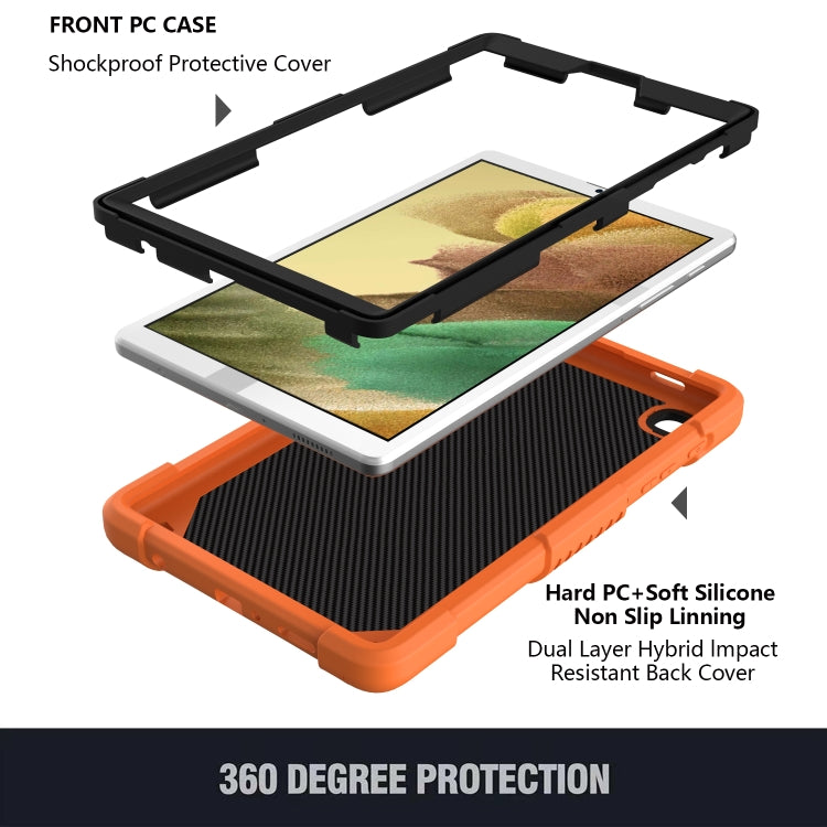 Pure Color PC + Silicone Anti-drop Protective Case with Butterfly Shape Holder & Pen Slot For Samsung Galaxy Tab A7 Lite 8.7 SM-T220 / SM-T225(Kumquat) - Tab A7 Lite T220 / T225 by buy2fix | Online Shopping UK | buy2fix