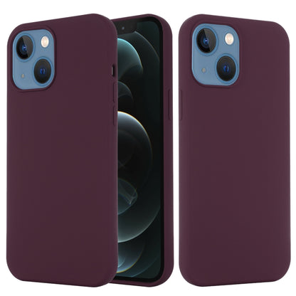 For iPhone 13 mini Shockproof Silicone Magnetic Magsafe Case (Plum Color) by buy2fix
