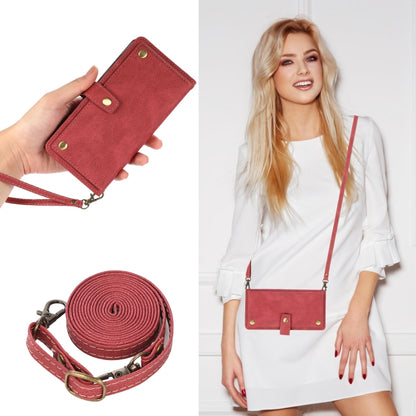 For iPhone 12 Pro Max PU + TPU Horizontal Flip Leather Case with Holder & Card Slot & Wallet & Lanyard(Wine Red) by buy2fix