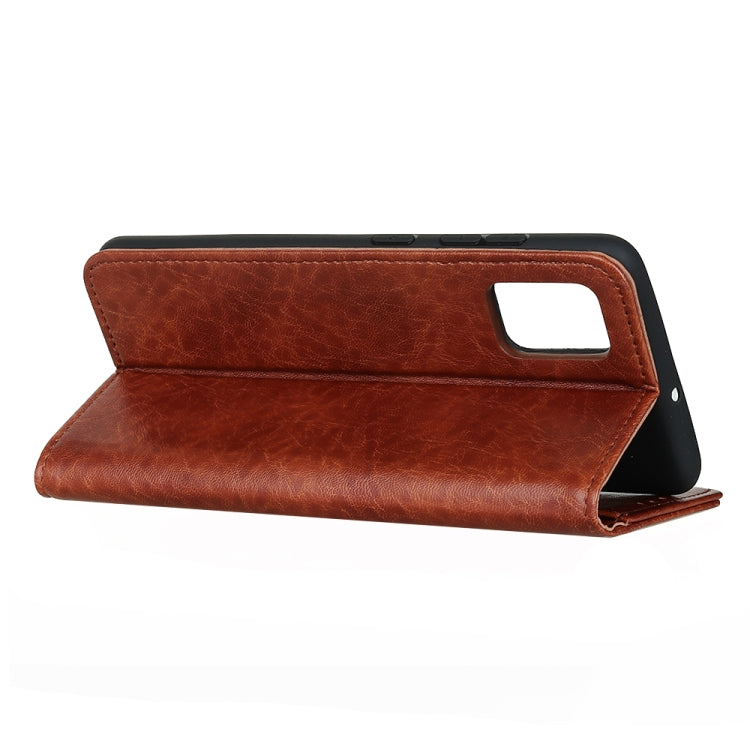 For Galaxy A51 Magnetic Retro Crazy Horse Texture Horizontal Flip Leather Case with Holder & Card Slots(Brown) by buy2fix