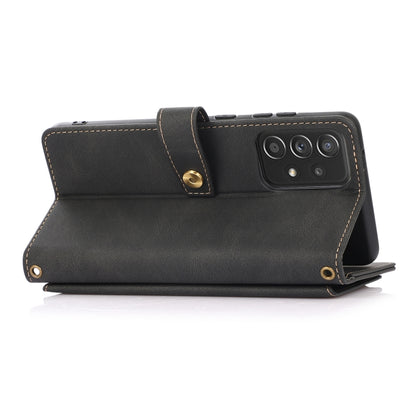 For Samsung Galaxy A52 5G / 4G PU + TPU Horizontal Flip Leather Case with Holder & Card Slot & Wallet & Lanyard(Black) by buy2fix