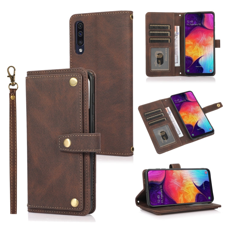 For Samsung Galaxy A50 / A30s / A50s PU + TPU Horizontal Flip Leather Case with Holder & Card Slot & Wallet & Lanyard(Brown) by buy2fix