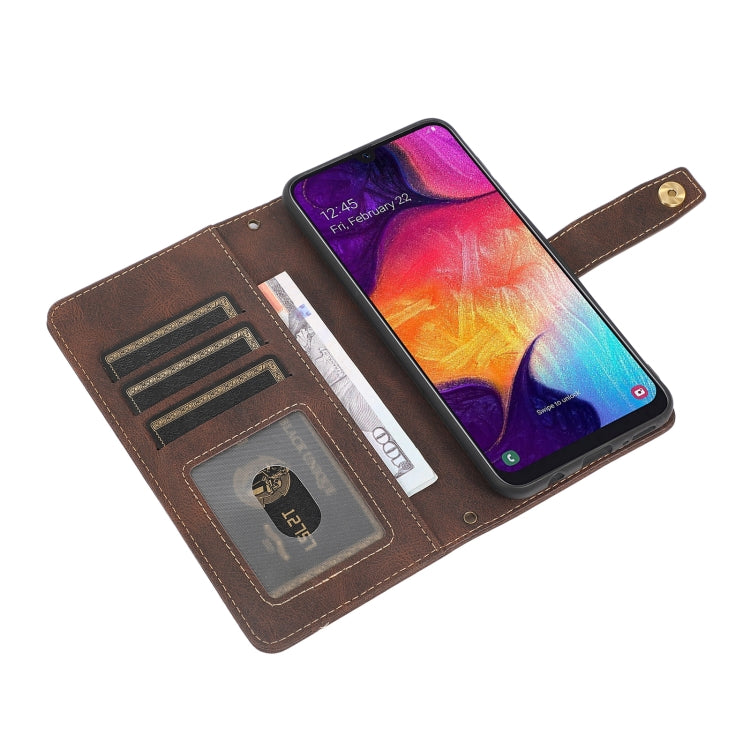 For Samsung Galaxy A50 / A30s / A50s PU + TPU Horizontal Flip Leather Case with Holder & Card Slot & Wallet & Lanyard(Brown) by buy2fix