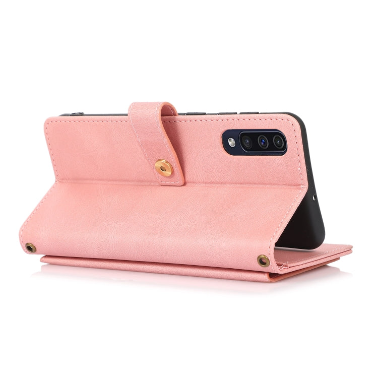 For Samsung Galaxy A50 / A30s / A50s PU + TPU Horizontal Flip Leather Case with Holder & Card Slot & Wallet & Lanyard(Pink) by buy2fix