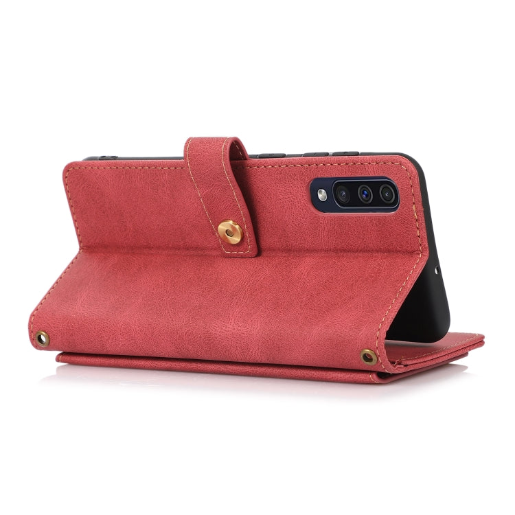 For Samsung Galaxy A50 / A30s / A50s PU + TPU Horizontal Flip Leather Case with Holder & Card Slot & Wallet & Lanyard(Wine Red) by buy2fix