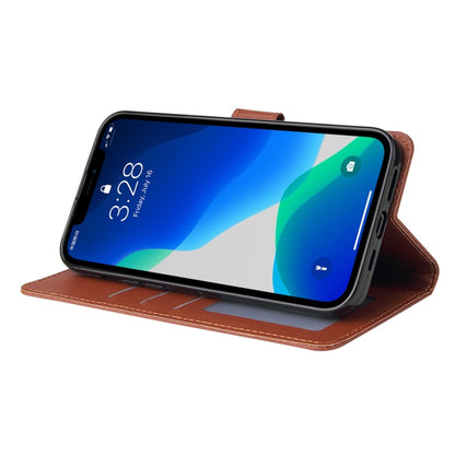 For iPhone 13 mini Multifunctional Horizontal Flip Leather Case, with Three Card Slot & Holder & Photo Frame & Lanyard (Brown) by buy2fix