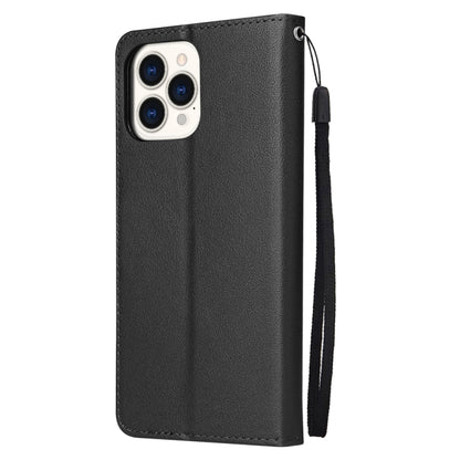 For iPhone 13 mini Multifunctional Horizontal Flip Leather Case, with Three Card Slot & Holder & Photo Frame & Lanyard (Black) by buy2fix
