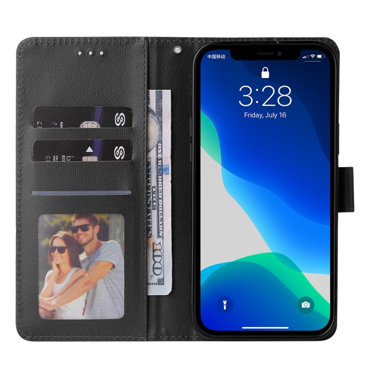 For iPhone 13 mini Multifunctional Horizontal Flip Leather Case, with Three Card Slot & Holder & Photo Frame & Lanyard (Black) by buy2fix