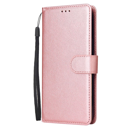For iPhone 13 mini Multifunctional Horizontal Flip Leather Case, with Three Card Slot & Holder & Photo Frame & Lanyard (Rose Gold) by buy2fix