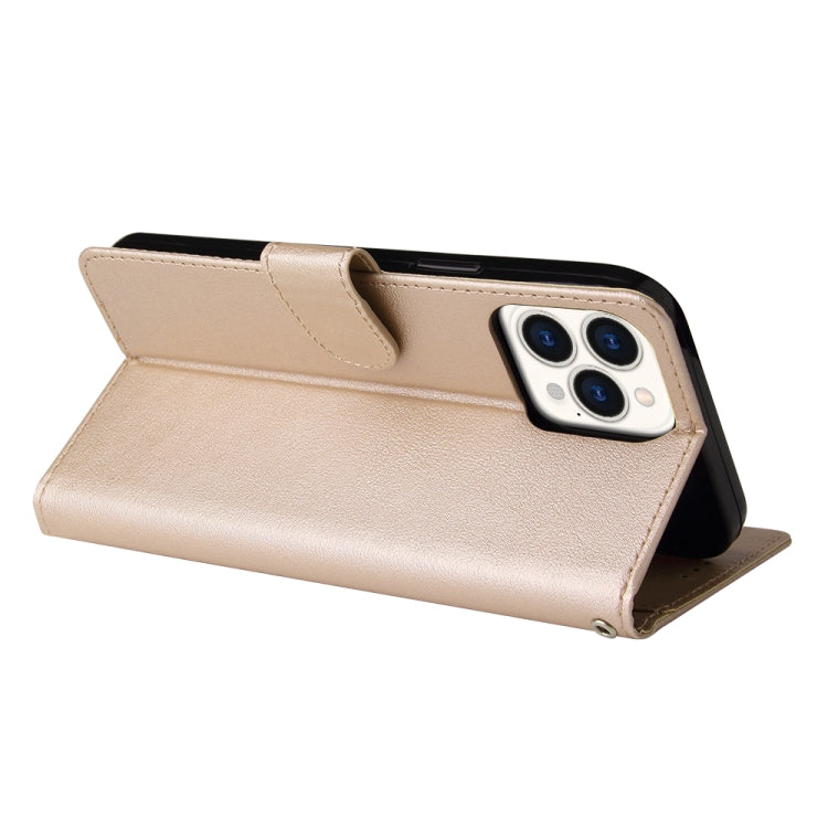 For iPhone 13 mini Multifunctional Horizontal Flip Leather Case, with Three Card Slot & Holder & Photo Frame & Lanyard (Tyrant Gold) by buy2fix