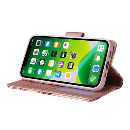 For iPhone 13 mini Marble Bronzing Stitching Horizontal Flip PU Leather Case with Holder & Card Slots & Wallet & Photo Frame (Rose Gold) by buy2fix