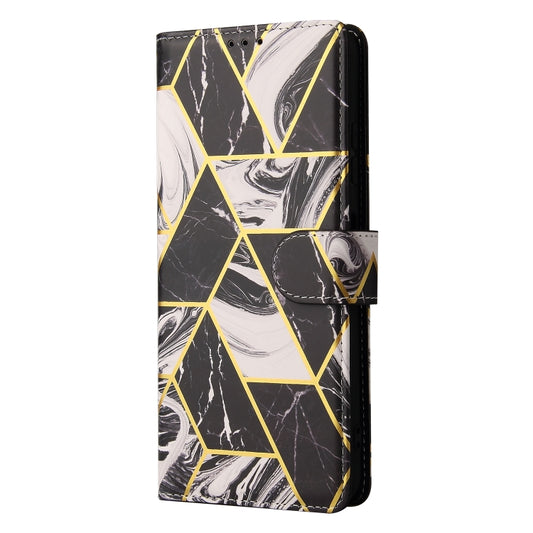 For Samsung Galaxy A22 5G Marble Bronzing Stitching Horizontal Flip PU Leather Case with Holder & Card Slots & Wallet & Photo Frame(Black) by buy2fix