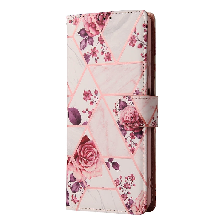 For Samsung Galaxy A22 5G Marble Bronzing Stitching Horizontal Flip PU Leather Case with Holder & Card Slots & Wallet & Photo Frame(Rose Gold) by buy2fix