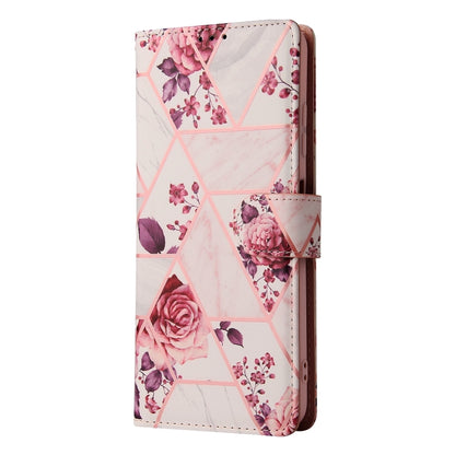 For Samsung Galaxy A22 5G Marble Bronzing Stitching Horizontal Flip PU Leather Case with Holder & Card Slots & Wallet & Photo Frame(Rose Gold) by buy2fix