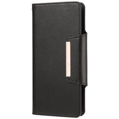 For iPhone 12 / 12 Pro Ultra-thin Separable Magnetic Horizontal Flip Leather Case with Card Slot & Wallet(Black) by buy2fix