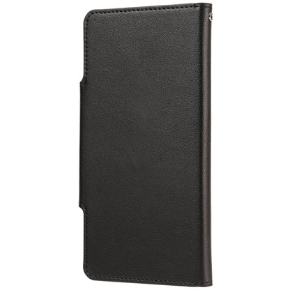 For iPhone 12 / 12 Pro Ultra-thin Separable Magnetic Horizontal Flip Leather Case with Card Slot & Wallet(Black) by buy2fix