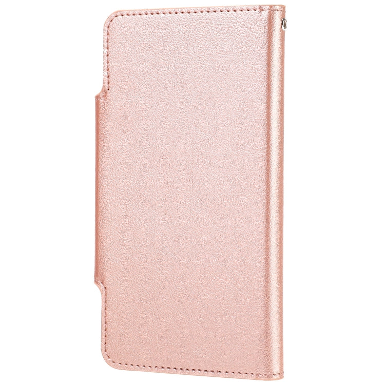 For iPhone X / XS Ultra-thin Separable Magnetic Horizontal Flip Leather Case with Card Slot & Wallet(Pink) by buy2fix