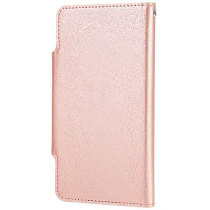 For iPhone X / XS Ultra-thin Separable Magnetic Horizontal Flip Leather Case with Card Slot & Wallet(Pink) by buy2fix