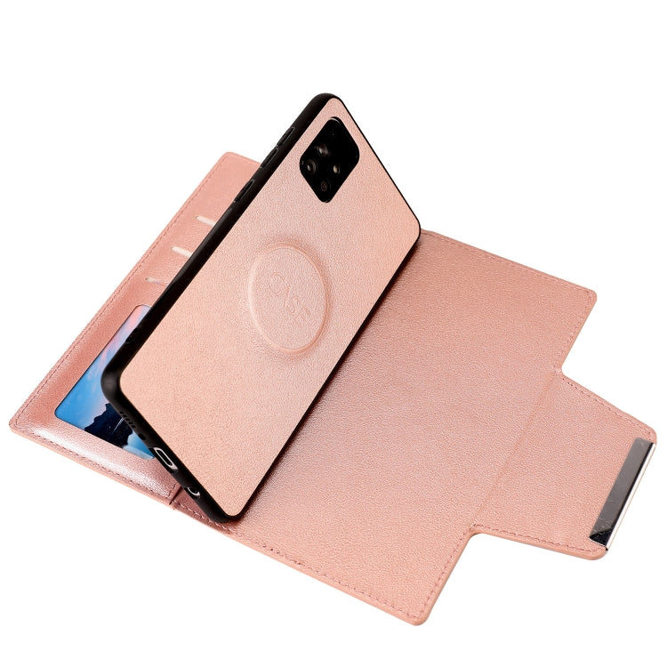 For Samsung Galaxy A71 Ultra-thin Separable Magnetic Horizontal Flip Leather Case with Card Slot & Wallet(Pink) by buy2fix