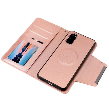 For Samsung Galaxy S20 Ultra-thin Separable Magnetic Horizontal Flip Leather Case with Card Slot & Wallet(Pink) by buy2fix