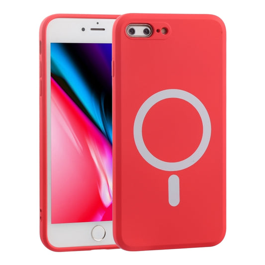 Silicone Full Coverage Shockproof Magsafe Case For iPhone 7 Plus / 8 Plus(Red) by buy2fix