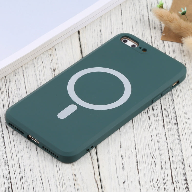 Silicone Full Coverage Shockproof Magsafe Case For iPhone 7 Plus / 8 Plus(Deep Green) by buy2fix