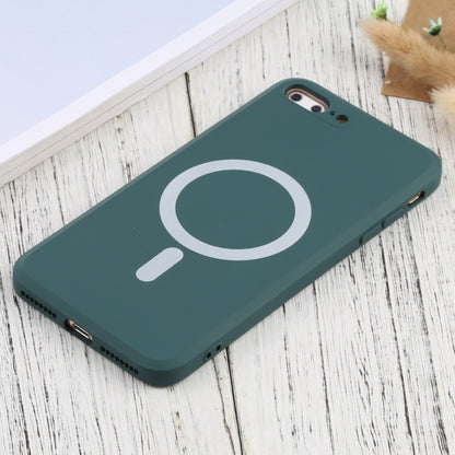 Silicone Full Coverage Shockproof Magsafe Case For iPhone 7 Plus / 8 Plus(Deep Green) by buy2fix