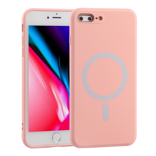 Silicone Full Coverage Shockproof Magsafe Case For iPhone 7 Plus / 8 Plus(Pink) by buy2fix