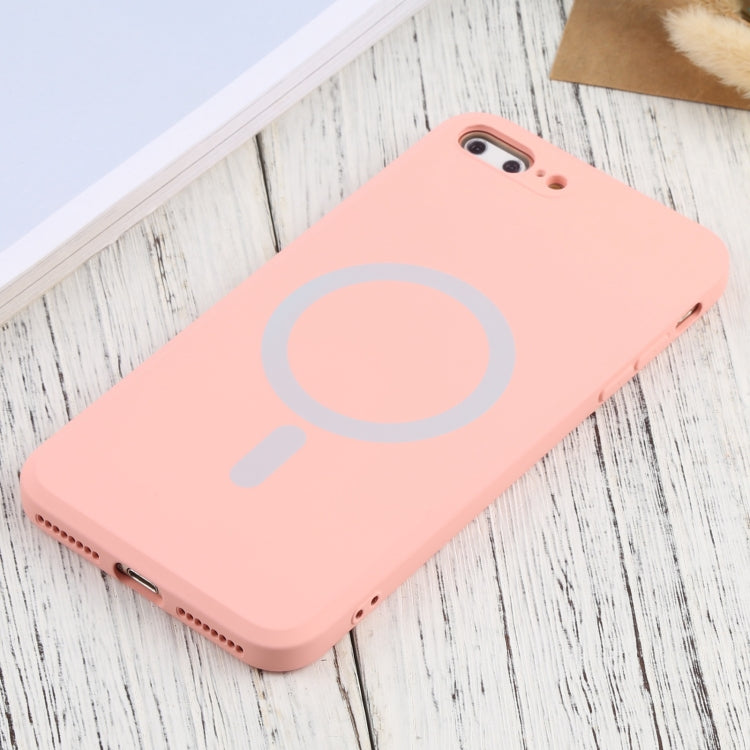 Silicone Full Coverage Shockproof Magsafe Case For iPhone 7 Plus / 8 Plus(Pink) by buy2fix