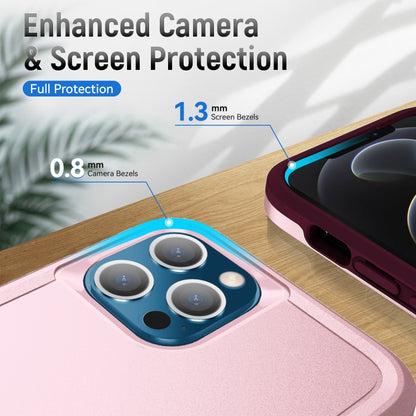 For iPhone 12 / 12 Pro Pioneer Armor Heavy Duty Shockproof Phone Case(Pink) by buy2fix