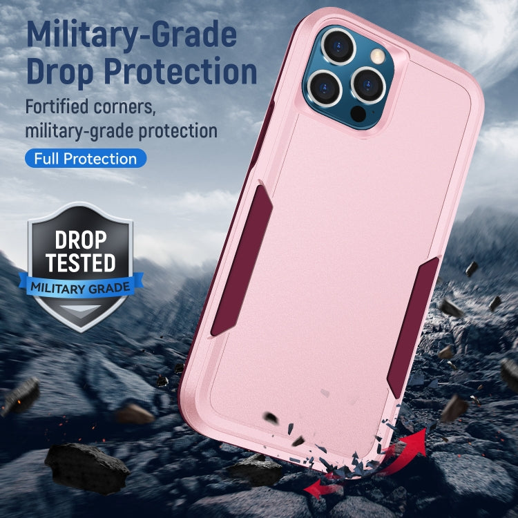 For iPhone 12 / 12 Pro Pioneer Armor Heavy Duty Shockproof Phone Case(Pink) by buy2fix
