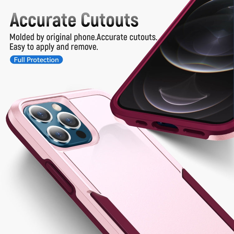 For iPhone 12 / 12 Pro Pioneer Armor Heavy Duty Shockproof Phone Case(Pink) by buy2fix