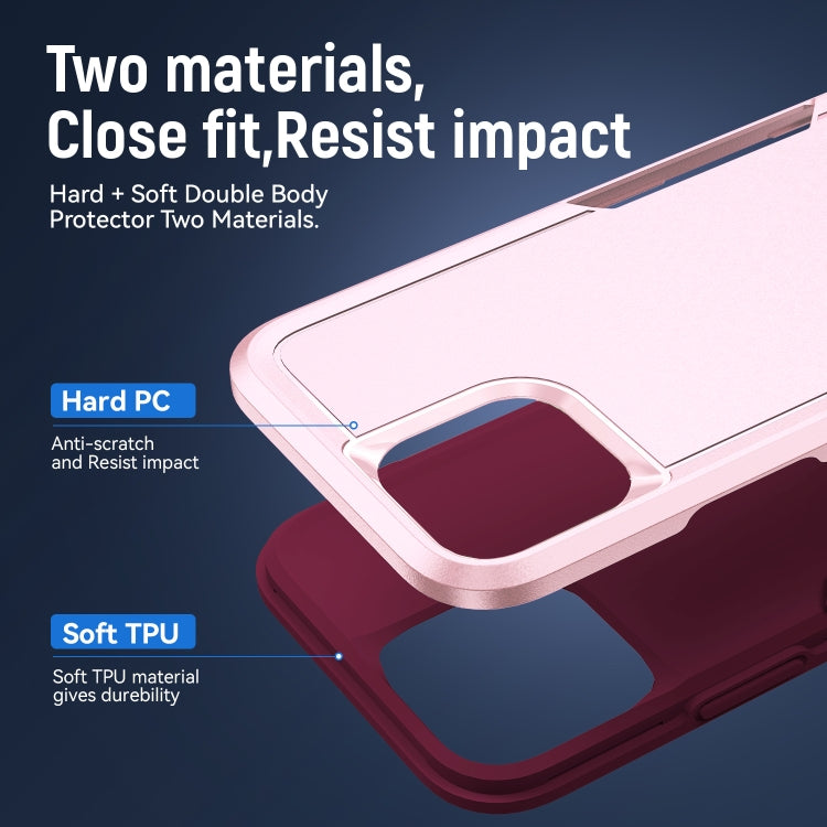 For iPhone 12 / 12 Pro Pioneer Armor Heavy Duty Shockproof Phone Case(Pink) by buy2fix