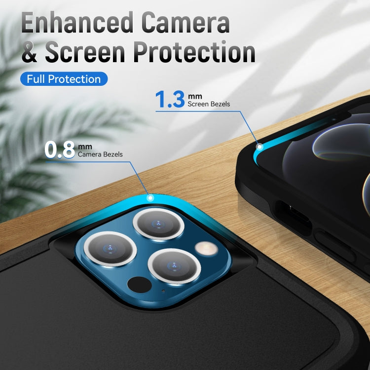 For iPhone 12 Pro Max Pioneer Armor Heavy Duty Shockproof Phone Case(Black) by buy2fix