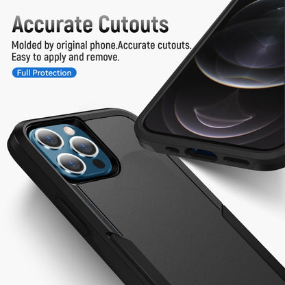 For iPhone 12 Pro Max Pioneer Armor Heavy Duty Shockproof Phone Case(Black) by buy2fix