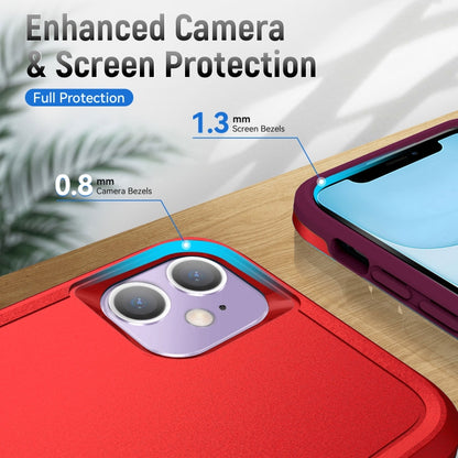For iPhone 11 Pioneer Armor Heavy Duty Shockproof Phone Case (Red) by buy2fix