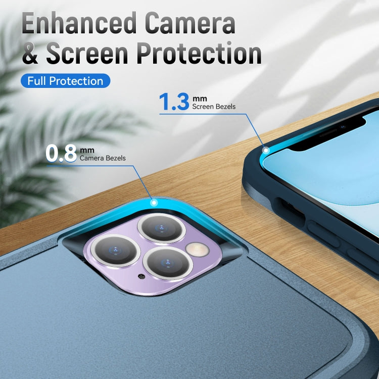 For iPhone 11 Pro Max Pioneer Armor Heavy Duty Shockproof Phone Case (Blue) by buy2fix