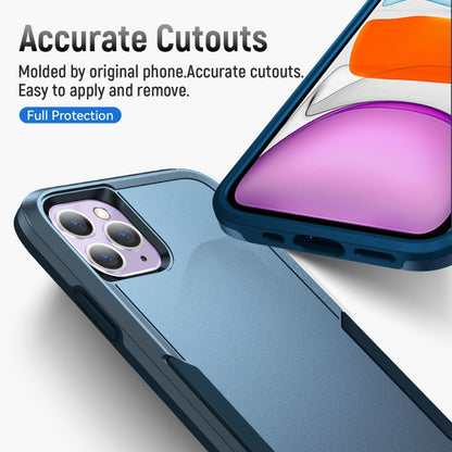 For iPhone 11 Pro Max Pioneer Armor Heavy Duty Shockproof Phone Case (Blue) by buy2fix