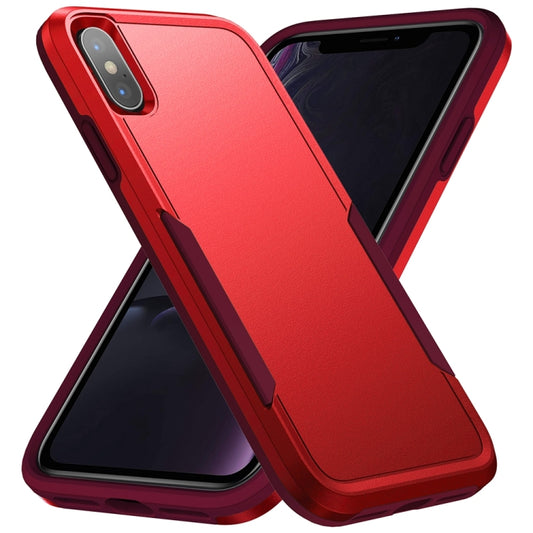 For iPhone X / XS Pioneer Armor Heavy Duty Shockproof Phone Case(Red) by buy2fix