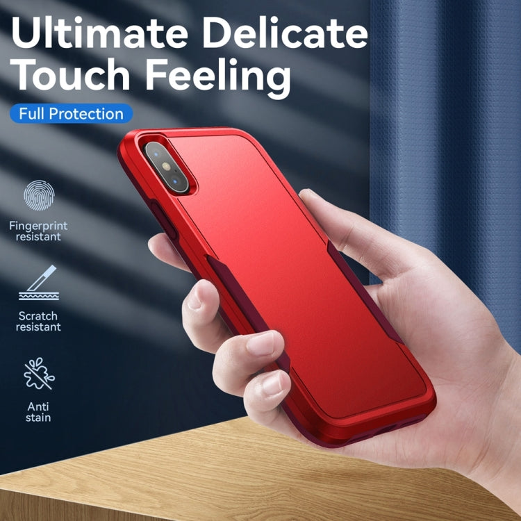 For iPhone X / XS Pioneer Armor Heavy Duty Shockproof Phone Case(Red) by buy2fix