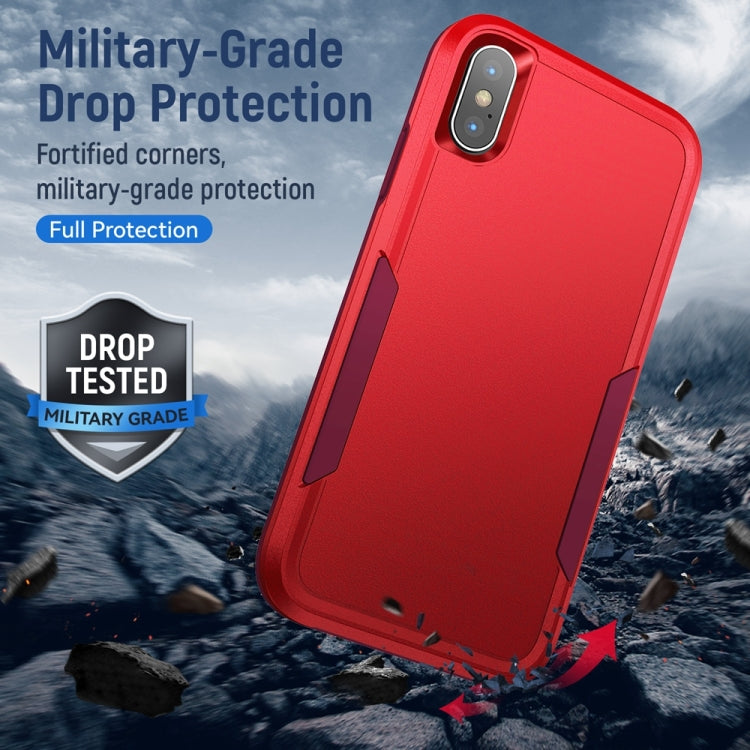 For iPhone X / XS Pioneer Armor Heavy Duty Shockproof Phone Case(Red) by buy2fix