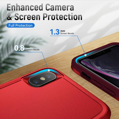 For iPhone X / XS Pioneer Armor Heavy Duty Shockproof Phone Case(Red) by buy2fix