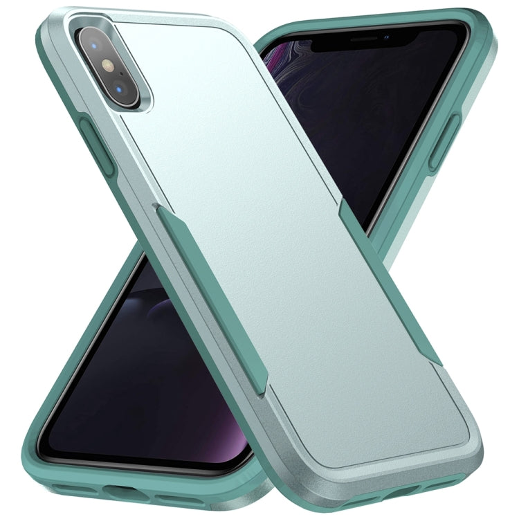 For iPhone X / XS Pioneer Armor Heavy Duty Shockproof Phone Case(Green) by buy2fix