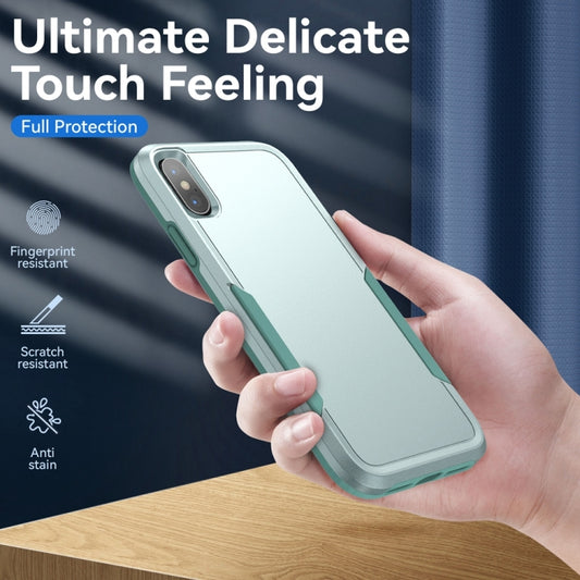 For iPhone X / XS Pioneer Armor Heavy Duty Shockproof Phone Case(Green) by buy2fix